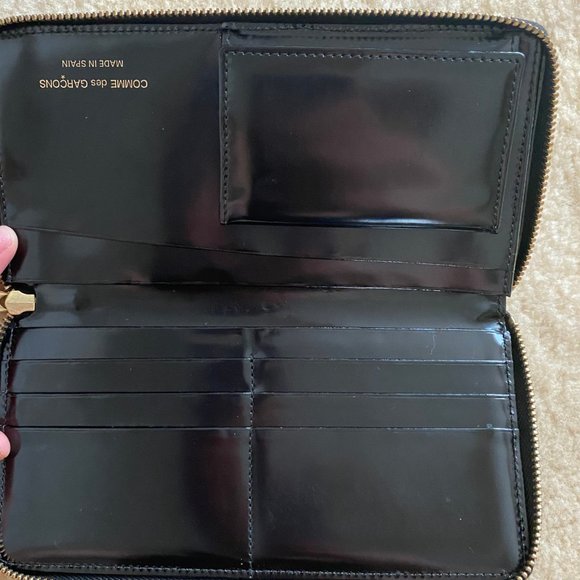 Comme des Garçons Black Patent Polka Dots Wallet - Picture 5 of 6
